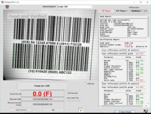 This example shows a Code 128 with 3 AI’s properly encoded but suffering from inadequate Quiet Zones