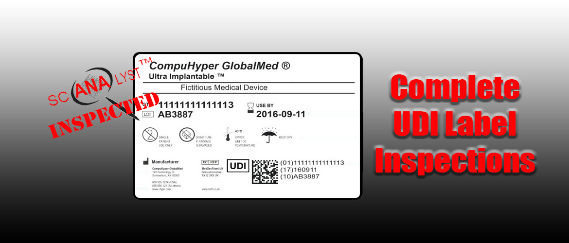 UDI Barcode Verification Inspection GUDID